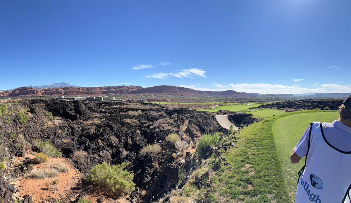 AdamSchupak's tweet photo. Black Desert Resort is something you have to see to believe. My first time as it is for Tony Finau, who said, “If you dropped me here, I would think I might be on a different planet. It’s incredibly cool.” https://t.co/KOyfLhdXTk