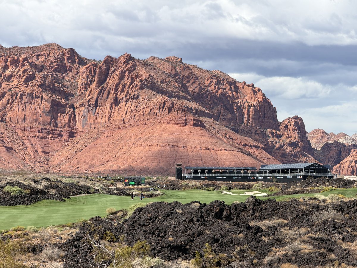 AdamSchupak's tweet photo. Black Desert Resort is something you have to see to believe. My first time as it is for Tony Finau, who said, “If you dropped me here, I would think I might be on a different planet. It’s incredibly cool.” https://t.co/KOyfLhdXTk