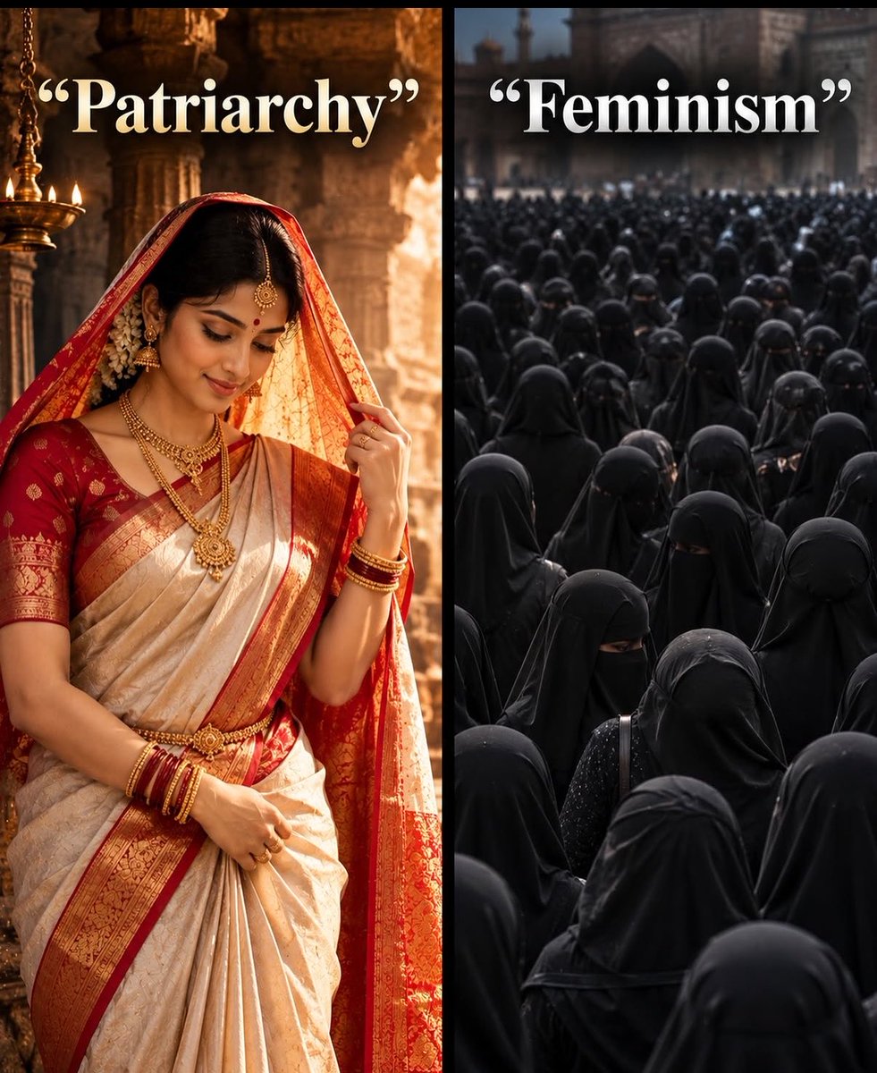 Ridhu417Sharma's tweet photo. Why is one woman's traditional expression automatically treated as oppression, while another's is automatically treated as empowerment?😒 https://t.co/1mUsIVEFRF