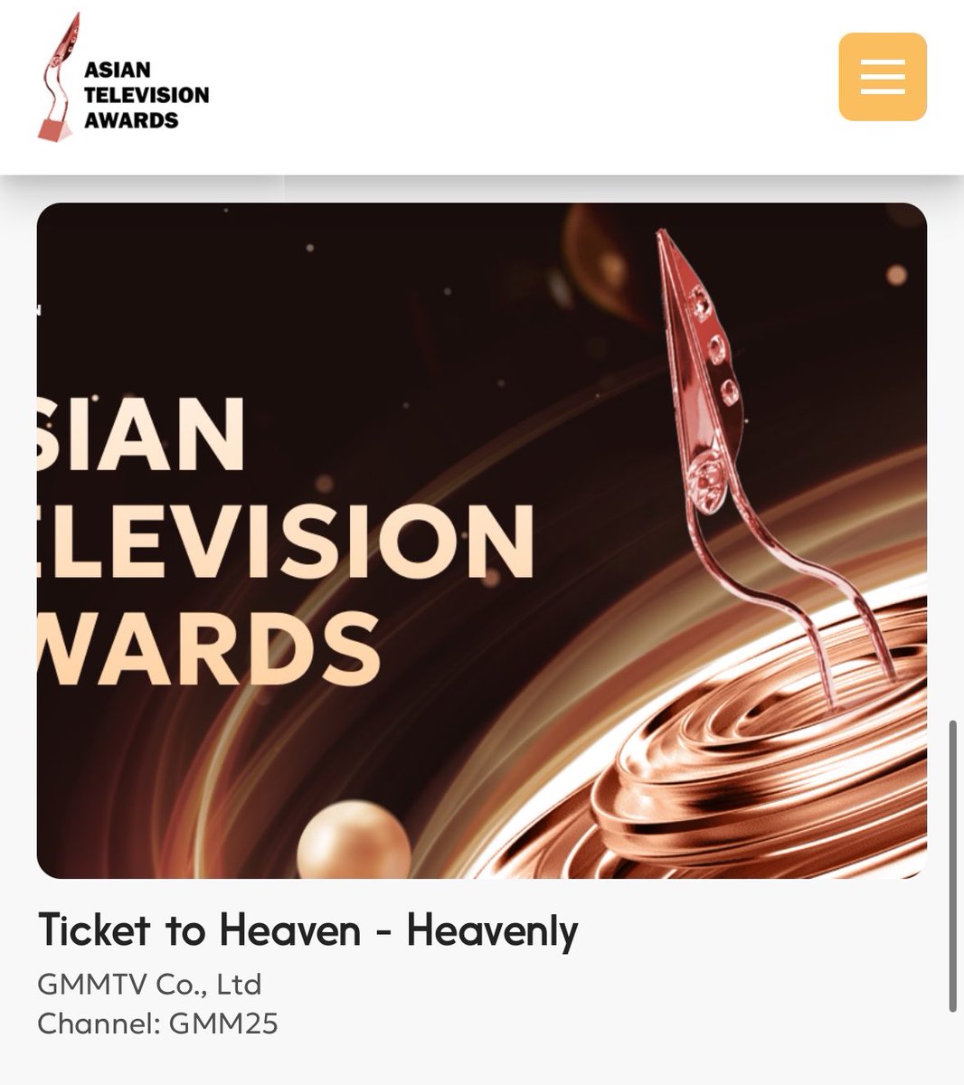GMNThe0ne's tweet photo. Asian Television Awards🏆

Nominees for 
✅Best Music Video - Dangerous MV by Gemini ♊️ 
✅Best Southeast Asian Drama Screenplay - The Dark Dice , Ticket to Heaven
✅Best Southest Asian Drama Series - Ticket to Heaven
✅Best Theme Song - Heavenly

Another international award body recognizing Gemini’s works🥰 Hope they win these as well😘

#TheDarkDiceSeries
#TicketToHeaven
#Gemini_NT #เจมีไนน์ @gemini_ti @parbdee @DarkDiceSeries @_Tickettoheaven @GMMTV