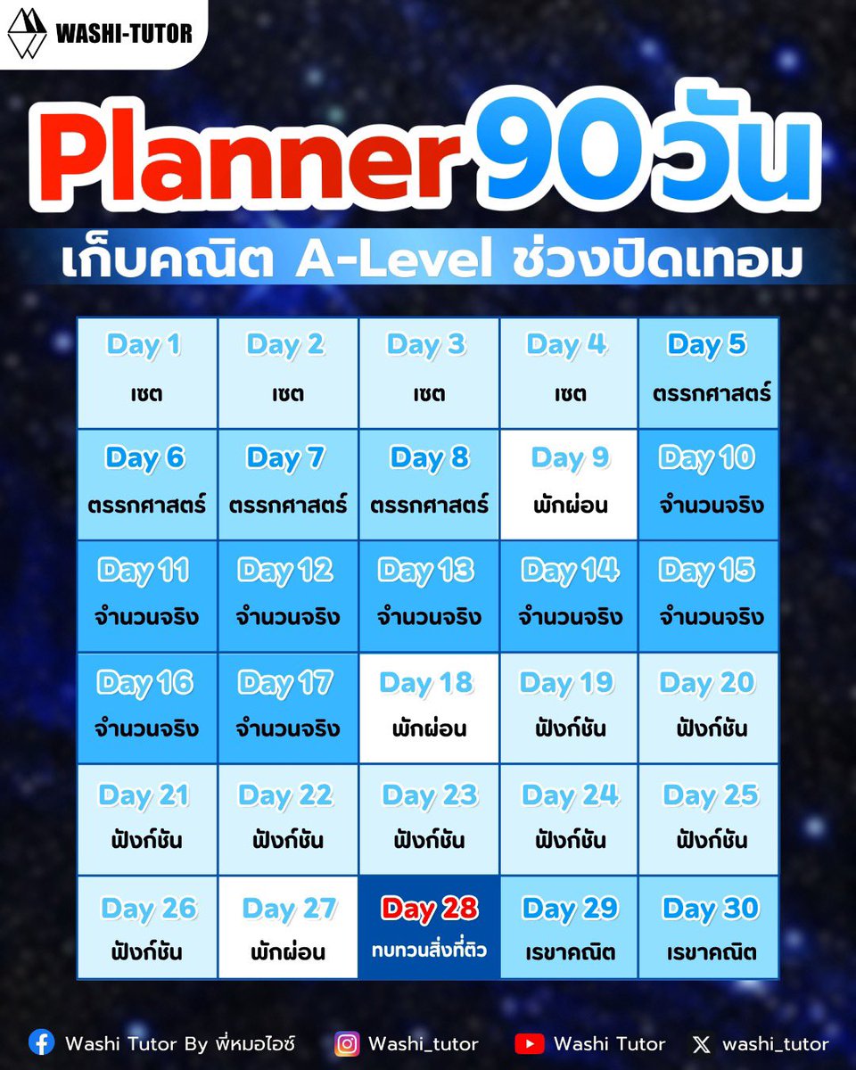 washi_tutor's tweet photo. Planner DEK70 เก็บคณิต A-Level 
ช่วงปิดเทอม

#alevel #tcas70 #dek70
#สอบติดไปกับพี่หมอไอซ์ https://t.co/6tUv6KfrJ1