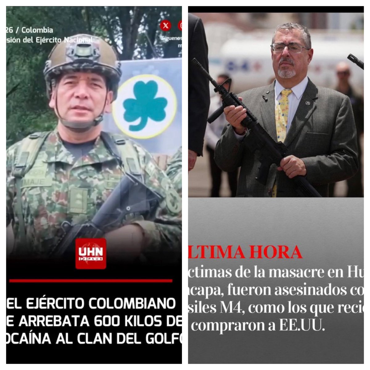 RaulFalla31's tweet photo. Nótese la diferencia entre un ejército comandado por un presidente de derecha y uno comandado por un comunista.

La diferencia es abismal.
@usembassyguate https://t.co/GI4bEqekaO