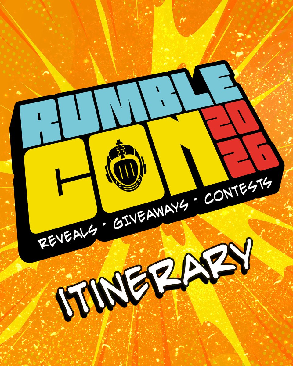 mezcotoyz's tweet photo. ICYMI: π ALL ABOARD! The #RumbleCon 2026 itinerary is HERE! The Rumble Express is pulling into #NYCC Booth #1253 with lots of games, prizes, online fun, and reveals. π Now tell us: what reveals are you hoping to see at Rumble Con? πβ
β
Read More: https://t.co/VCGEBmqjrW https://t.co/wPM6J2kwOC