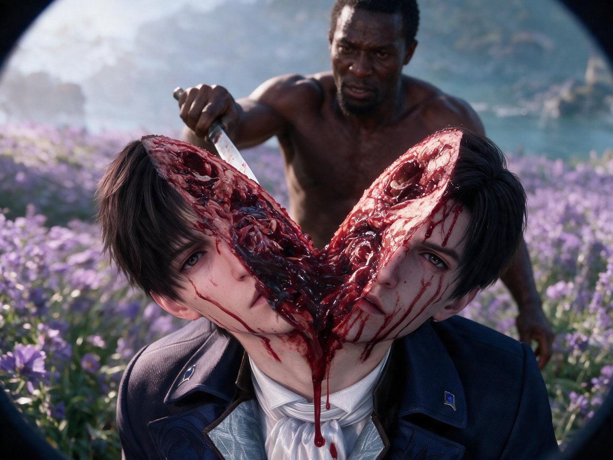 IanCastellanos8's tweet photo. #gore #guro #R18G #LoveAndDeepspaceEdit #恋与深空 #黎深 #血腥 #斩首 https://t.co/sT3zo7QTef
