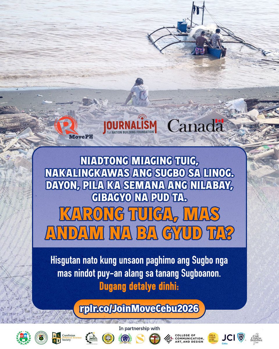rapplerdotcom's tweet photo. Cebu got hit twice in one breath last year, from earthquakes to storms. Yet we’re still asking the same question: Are we actually prepared?
It’s time to have the conversation about what it takes to make Cebu truly liveable and resilient.
Join us at the #MoveCebu roadshow this October. Bring your questions, experiences, and ideas to the conversation.
Know more details and register through the link in the comments section.