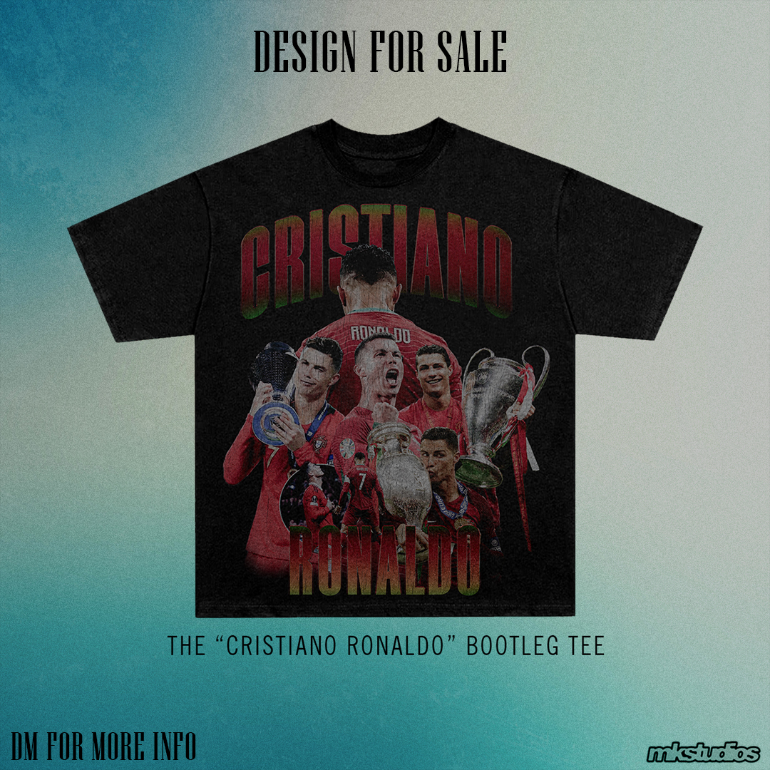 Mkstudios247_'s tweet photo. Cristiano Ronaldo bootleg tee

#Fashion #streetwear #clothingbrand #graphicdesign https://t.co/Ts6UKvo5a7
