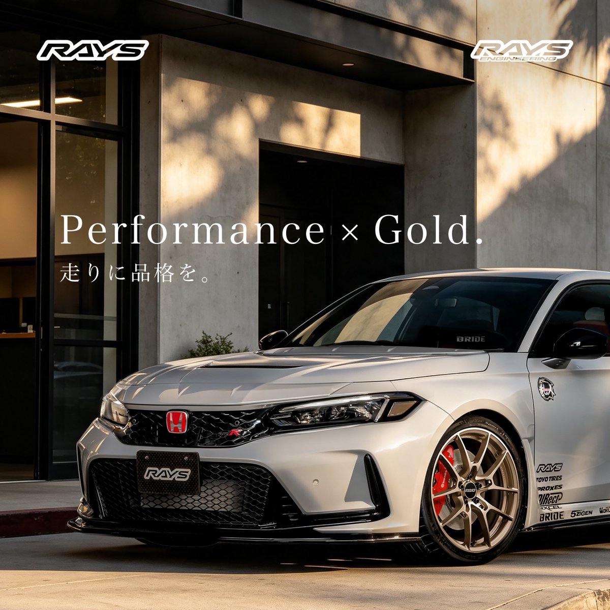 rayswheels_'s tweet photo. G025に新色マットゴールドが登場。スポーティな表情を引き立てるカラーに加え、インポートカー向けサイズも見直し。より履きやすく進化したG025が、走りとスタイルを新たな次元へ導きます。
