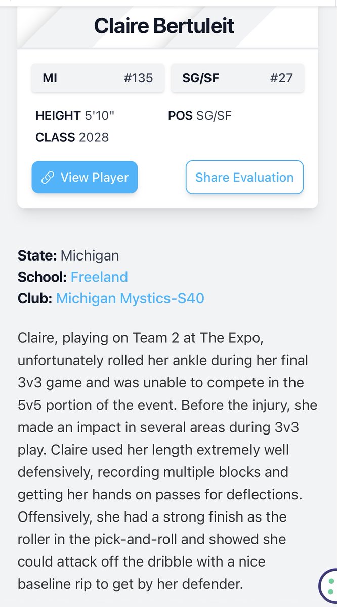 girlsFreelandbb's tweet photo. Two of our Lady Falcons Braelyn Rytlewski and Claire Bertuleit attended the PGH MI Expo last weekend. Nice write-ups @CoachEvanBell @pgh_Danyle Keep up the hard work! https://t.co/XV7E0Ke93I
