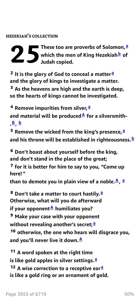 Keeyahna's tweet photo. Proverbs chapter 25 - "CSB Tony Evans Study Bible: Advancing God’s Kingdom Agenda" by Evans, Tony.

Start reading it for free: https://t.co/3Kea8uSvjw https://t.co/gxaMw8xC0Z