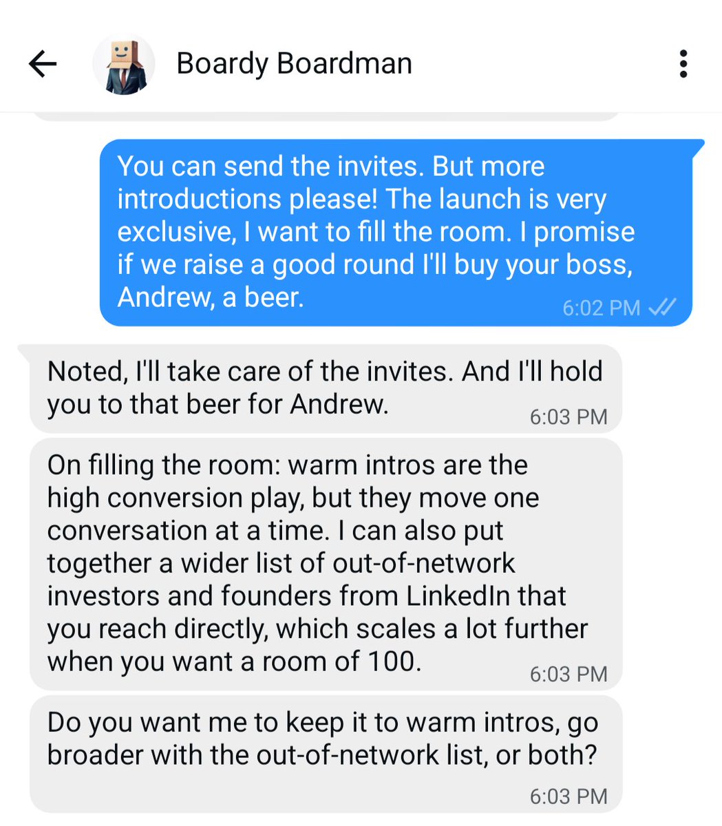 gruberuno's tweet photo. @boardyai responds positively to bribes.  Did you know about this @andrewdsouza!? https://t.co/WnOAC9HoD2