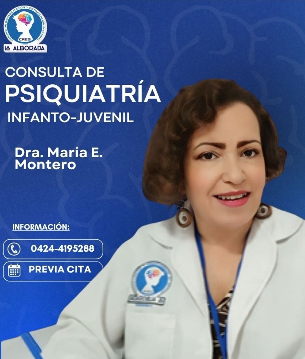 cresilaalborada's tweet photo. Psiquiatría Infanto-juvenil y de adultos 0424-4195288 https://t.co/fS5sSYp67y