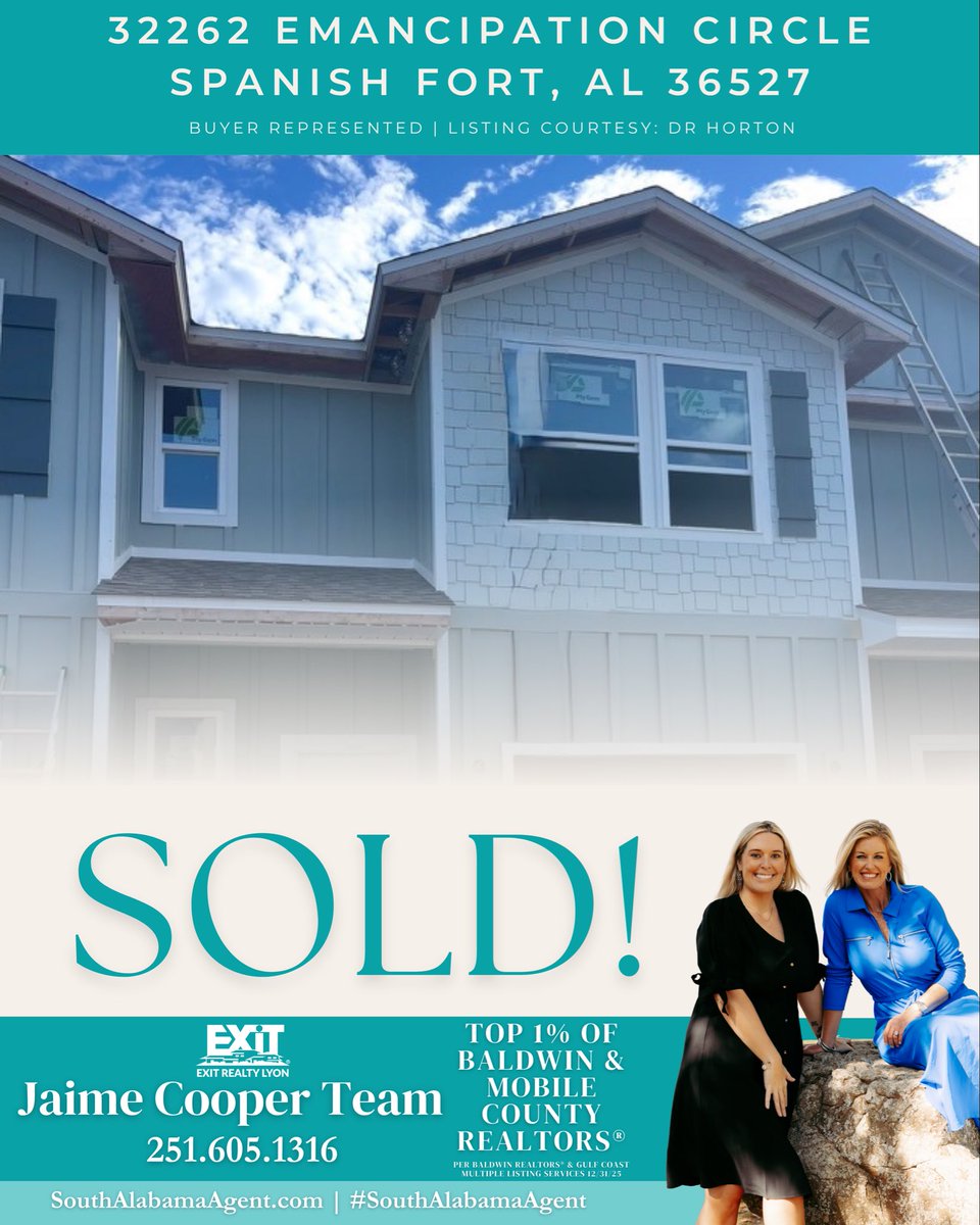 JaimeLyonCooper's tweet photo. Ready to stop renting and start paying your own mortgage instead of someone else’s? If so, call the Jaime Cooper Team 251.605.1316 and let’s get started📲
#Realtor #SouthAlabamaAgent #BaldwinCounty #sold #spanishfort
🔗 https://t.co/NyavUEVBN6 https://t.co/Xq3uB26UeX