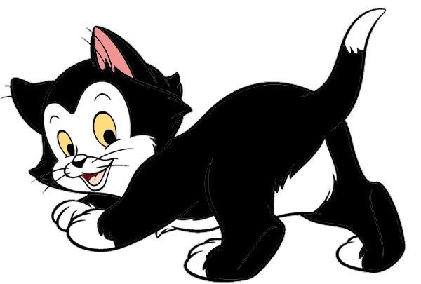 judeykat's tweet photo. cats in media! this is figaro, he is based off the tuxedo cat. he debuted in 1940 in disneys pinocchio. he was walt disneys favorite character in the film and later became minnie mouse's pet replacing her dog, fifi. he also has a few solo cartoon shorts! :) https://t.co/yLDZA3v6Ni