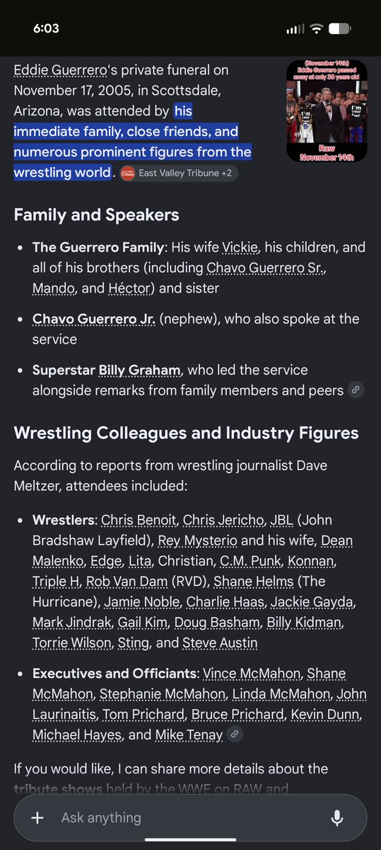 BrandonFathers1's tweet photo. @RealMissyHyatt @AEW Several WWE wrestlers were at Eddies according to Meltzer https://t.co/0TMT1LrQxd