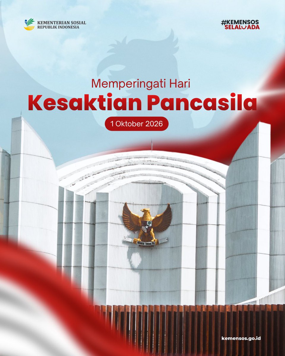 KemensosRI's tweet photo. Pancasila hidup dalam sikap dan tindakan kita sehari-hari.

Di tengah perubahan zaman dan beragam perbedaan, semangat persatuan, kolaborasi, kepedulian, dan keadilan tetap menjadi pijakan untuk berjalan bersama. https://t.co/75axI833wL