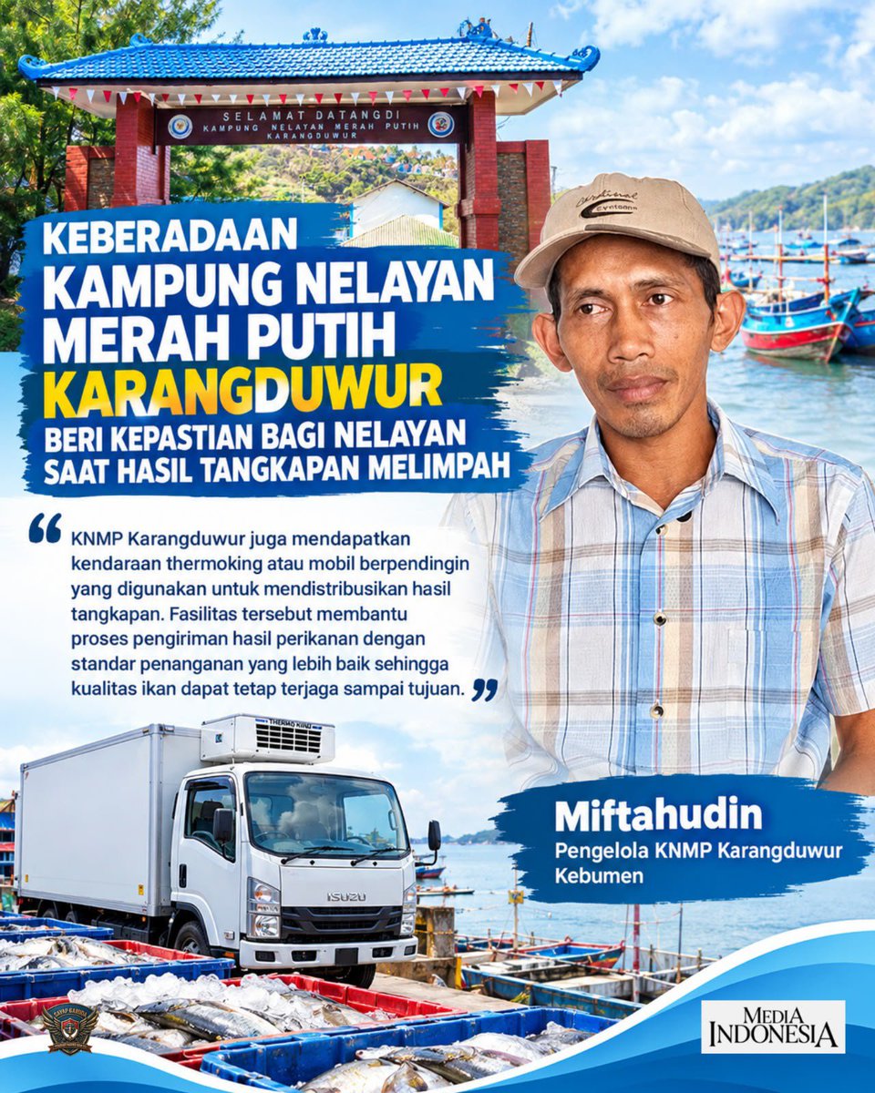 dyoryya's tweet photo. #NelayanNaikKelas lewat #KNMP Karangduwur dengan dukungan fasilitas penyimpanan dan distribusi hasil tangkapan yang lebih baik https://t.co/8uGmn6az2M