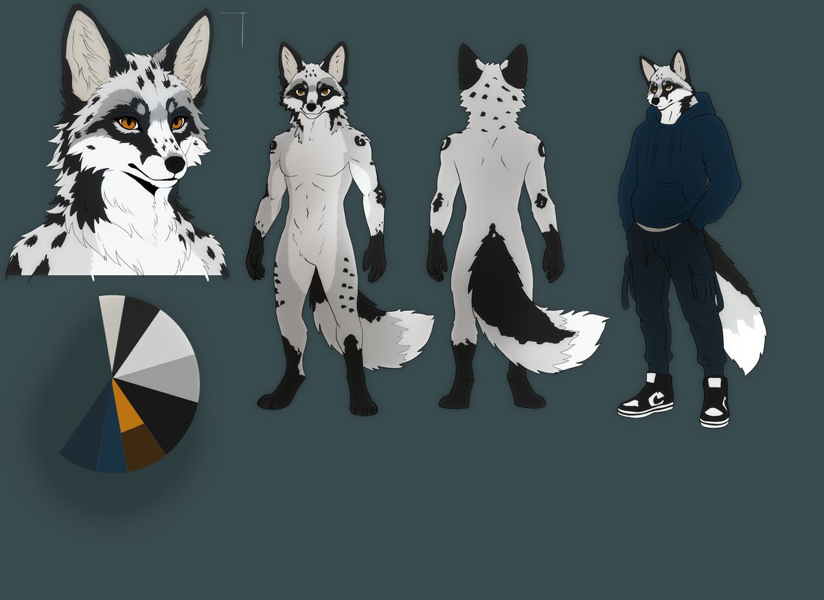 GraceTurne31972's tweet photo. Character reference sheet finished Had fun putting together the different views, expressions, and colors for this design. 💙

#artworktmk #furryartist #Referencesheet #Furrucommunity #completedartwork #furry #commissionsopen #digitalart #characterart #fursona #furryfandom https://t.co/upd7xEeU5V