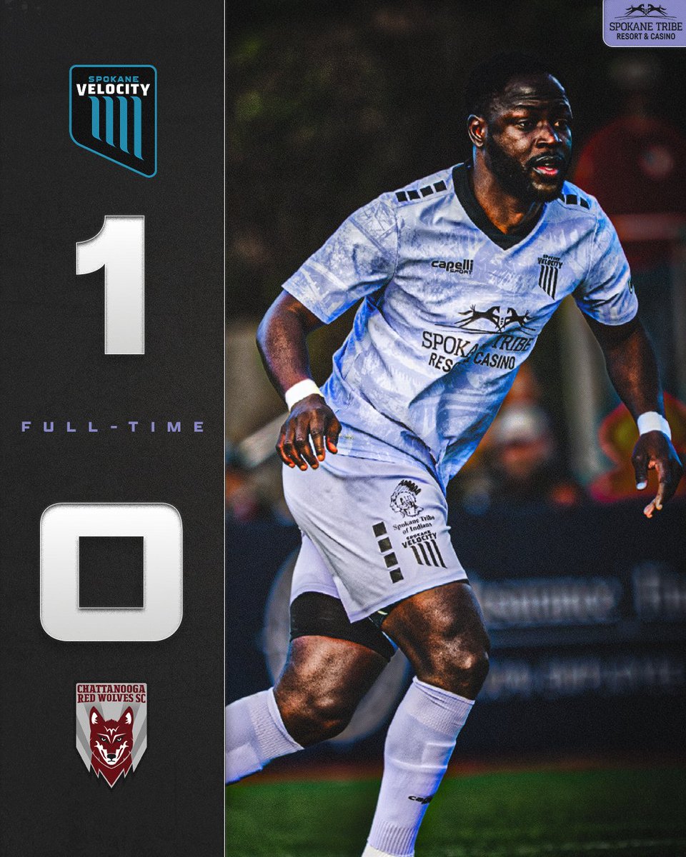 SpokaneVelocity's tweet photo. ANOTHER W ON THE ROAD 😎

#SpokaneVelocityFC #LeagueOne #LetsGoSpo #UpTheFalls https://t.co/A48c5cL1FQ