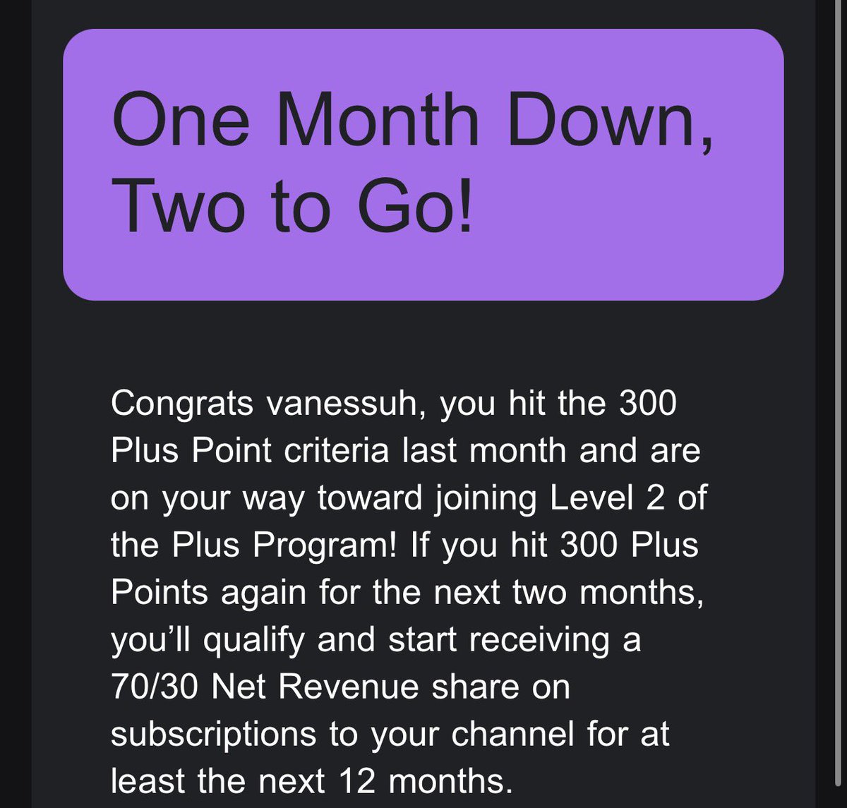 vanessuh's tweet photo. hit partner plus level 2 for the first time today 🥹 i have the best friends and community ever!!!!!! https://t.co/WYWN87pQNK