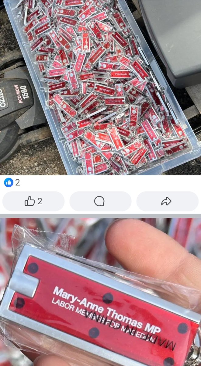protect_the_CFA's tweet photo. Check this out...retiring Labor MP @MaryAnneThomas dumped thousands of brand new, novelty key chain torches with her name on it at a Bendigo e-waste business, and the business owners call it out: #SpringSt #LaborWaste https://t.co/hlAeWtmjl6