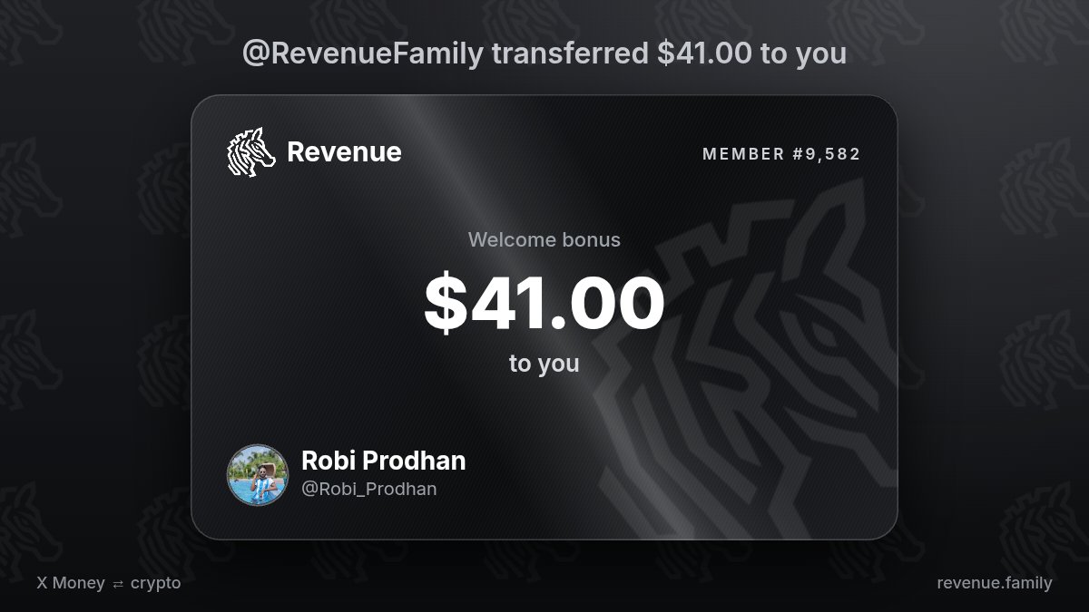 Robi_Prodhan's tweet photo. @RevenueFamily I have received $41.00 from @RevenueFamily https://t.co/EhiRJod216