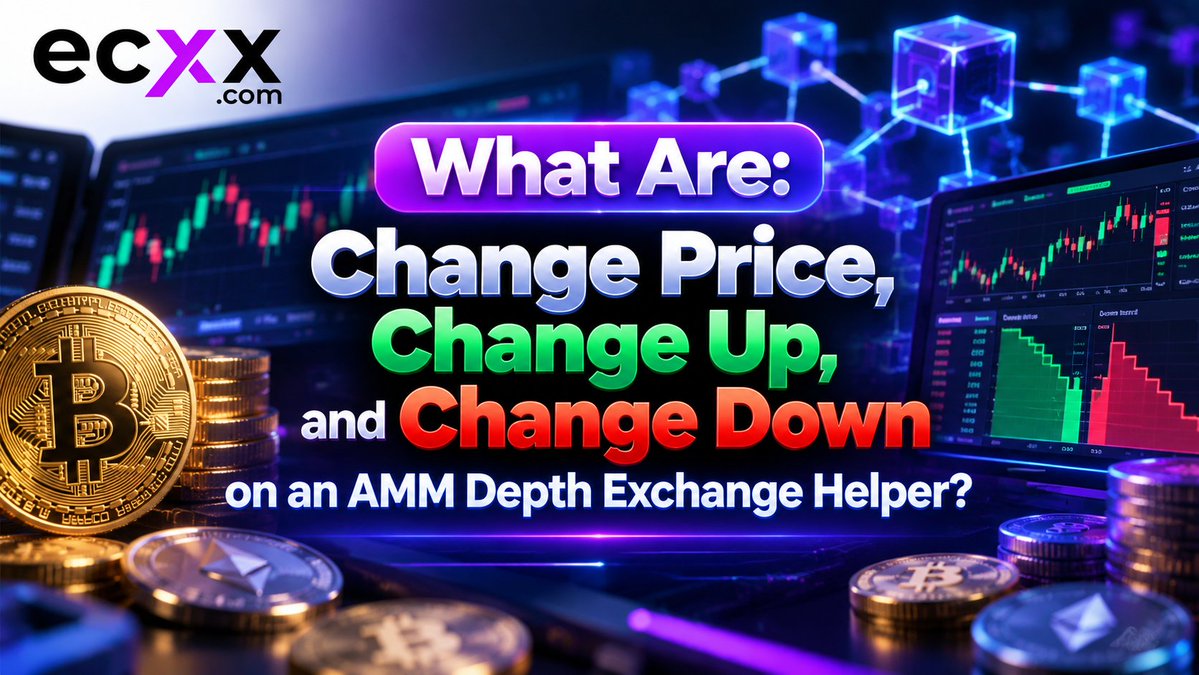 ecxx_Official's tweet photo. 📊 In an AMM Depth Exchange Helper, Change Price sets the price point, while Change Up and Change Down define upward or downward price movements. 

💹 Together, they help visualize liquidity and potential market changes. 🔄

#ECXX #CryptoTrading #AMM https://t.co/LucCbAl2Pb