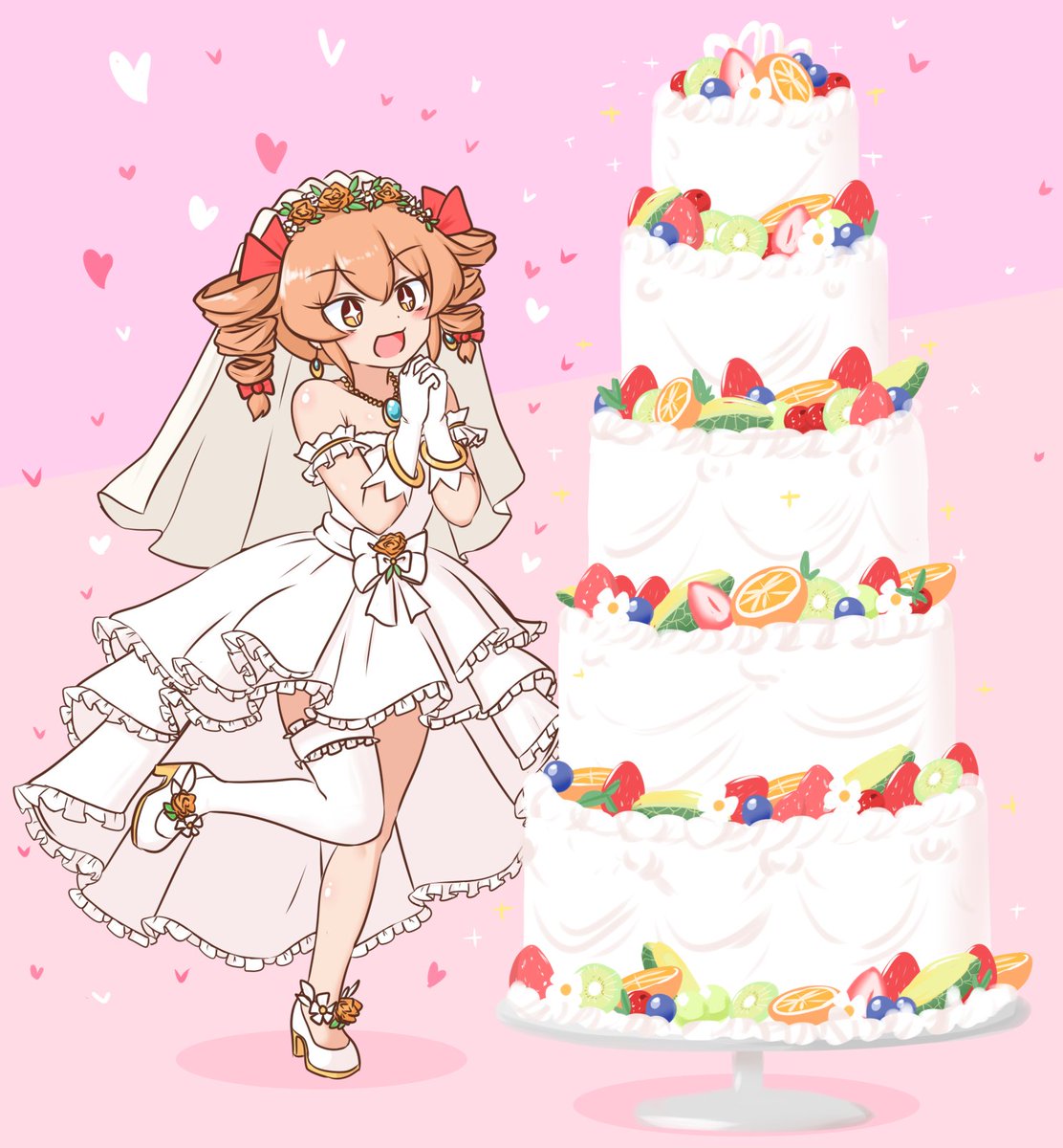 mizusoba's tweet photo. Skebご依頼で描きました　ウェディングケーキ女苑ちゃん
https://t.co/lumTHj8T86 https://t.co/silxTANgFM