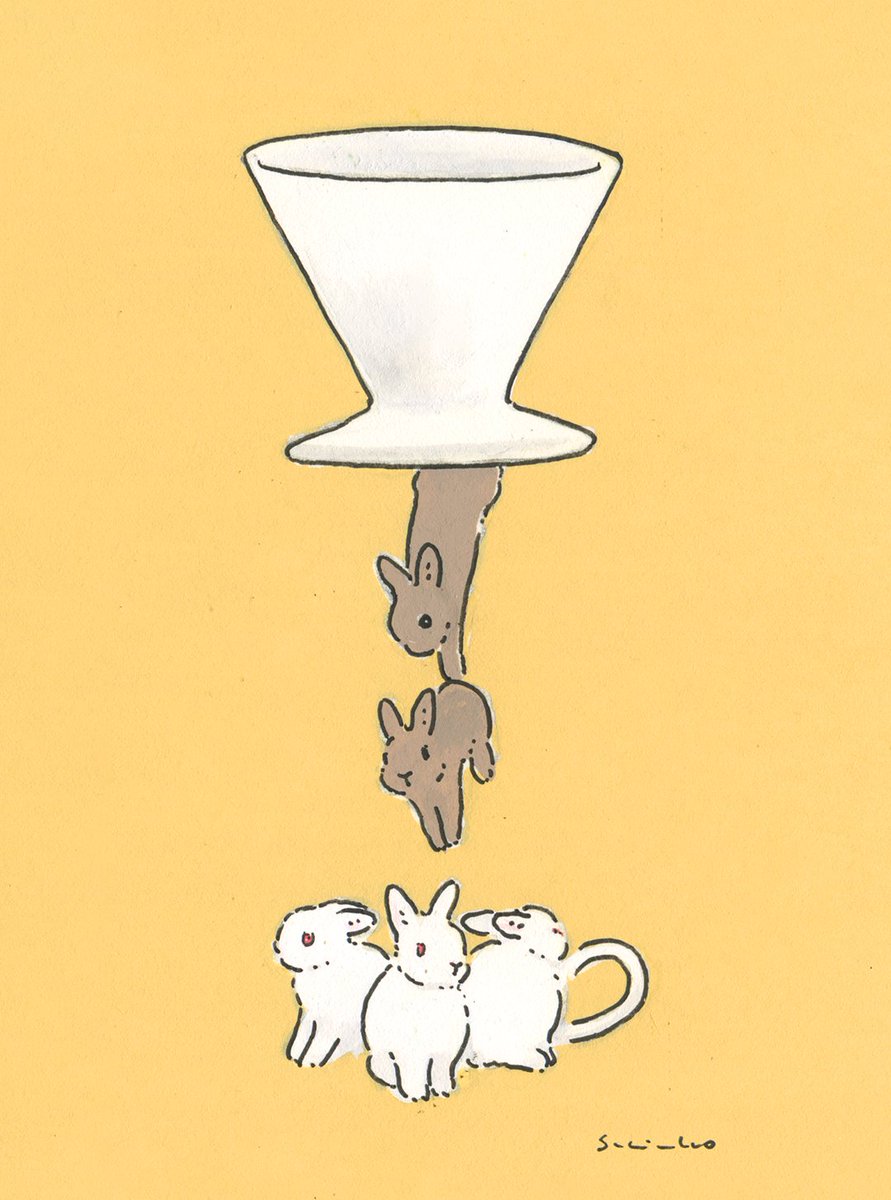 schinako's tweet photo. 国際コーヒーの日☕️🐇 https://t.co/YO56gjOohq