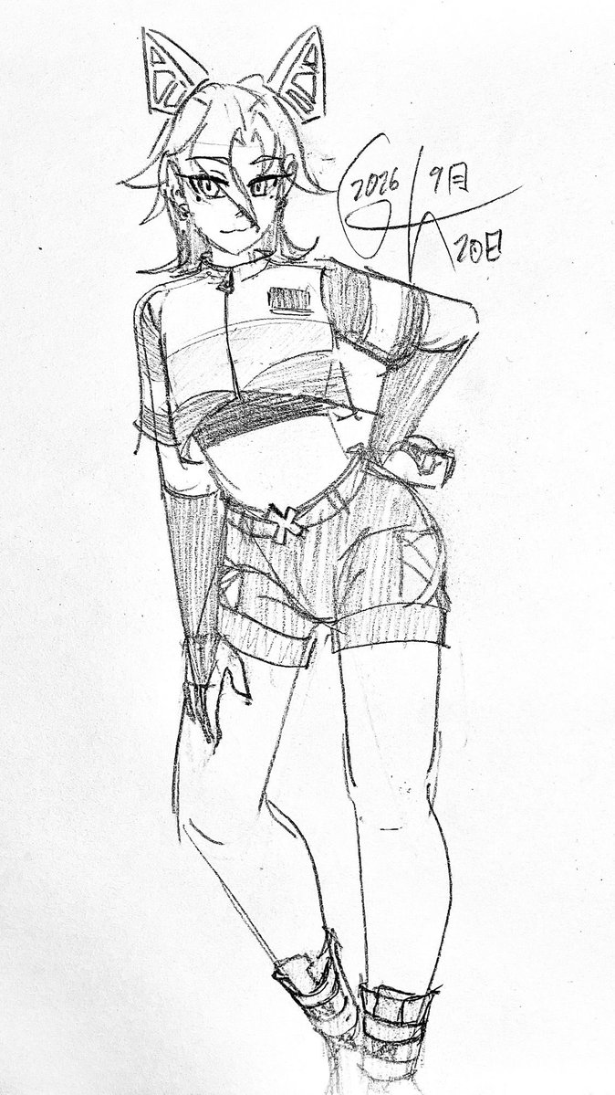 ArtGeo_K's tweet photo. #vtuber @NyxedKnackvo takes the spotlight in today’s #art #drawing #sketch https://t.co/0f2jIYsZrb