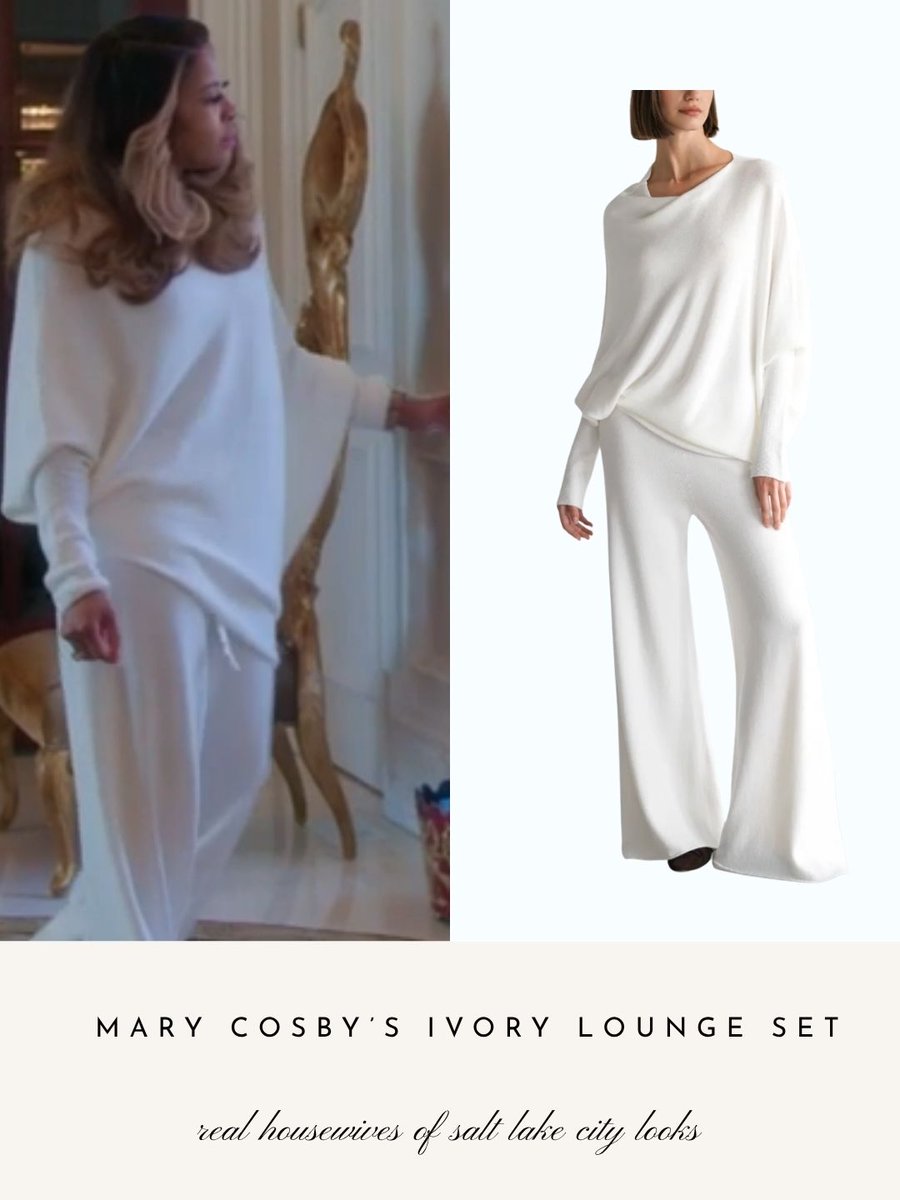 BigBlondeHair's tweet photo. Stunning Set // Get details on Mary Cosby’s Ivory Lounge Set here: https://t.co/r5oT6NBL8R #RHOSLC #MaryCosby https://t.co/ObOKZ9uBgq