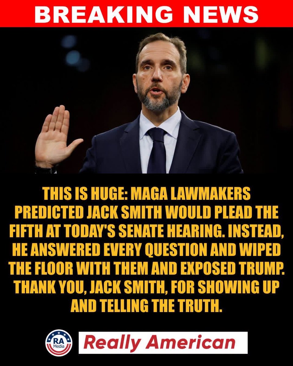 TexasBristolian's tweet photo. Jack Smith doesn’t get played. He tells the truth. https://t.co/ygYbB1RRJe