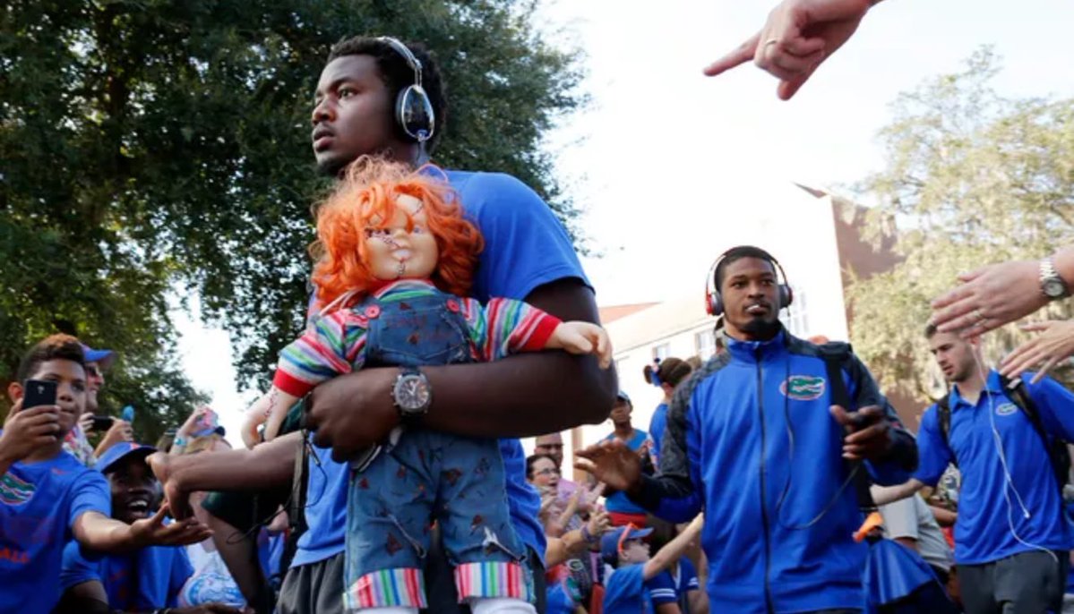 GatorsChat's tweet photo. Would anybody else like to see Chucky come back? 👀🐊 #Gators #GoGators #GatorsChat https://t.co/amk8RXFqAB