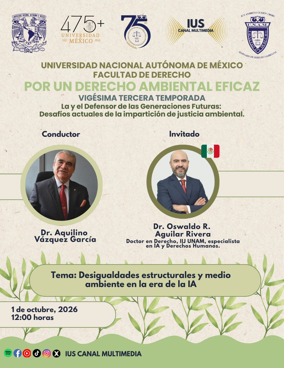 IUSCanalM's tweet photo. La tecnología avanza rápido… pero sus beneficios y costos no siempre se reparten por igual. 🌎🤖
En #PorUnDerechoAmbientalEficaz 
📅 Jueves 1 | 12:00 h
🌐 https://t.co/1bKyLf0lpg
#IA #JusticiaAmbiental #IUS https://t.co/Rge7DGLrvw
