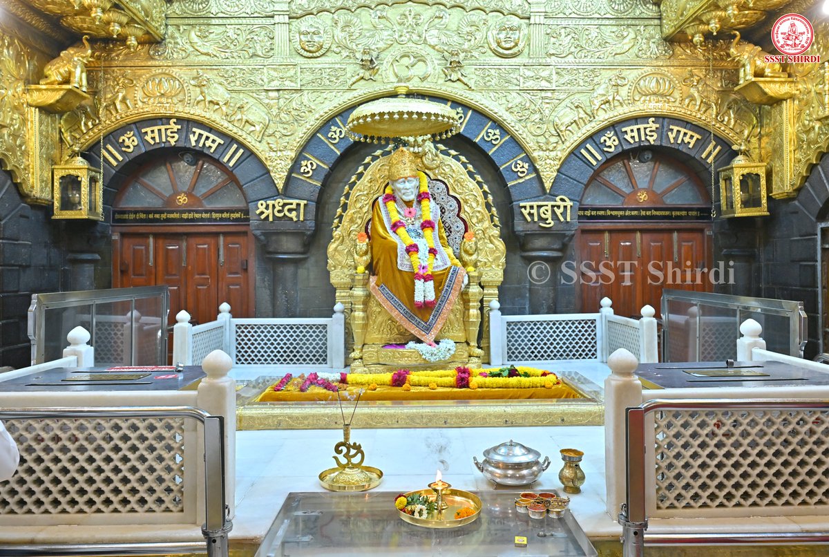 SSSTShirdi's tweet photo. *!! ॐ साई राम !!*
*श्री साईबाबा संस्थान विश्वस्त व्यवस्था,शिर्डी*
*!! ॐ Sai Ram !!*
*Shri Saibaba Sansthan Trust, Shirdi*
≈≈≈≈≈≈≈≈≈≈≈≈≈≈≈≈≈ 
*आरती :-शिर्डी माझे पंढरपुर*
*गुरुवार २४ सप्टेंबर २०२६*  
*Aarti :-Shirdi Majhe Pandharpur*
*Thursday 24 September 2026* https://t.co/rcQ7JIyaXo