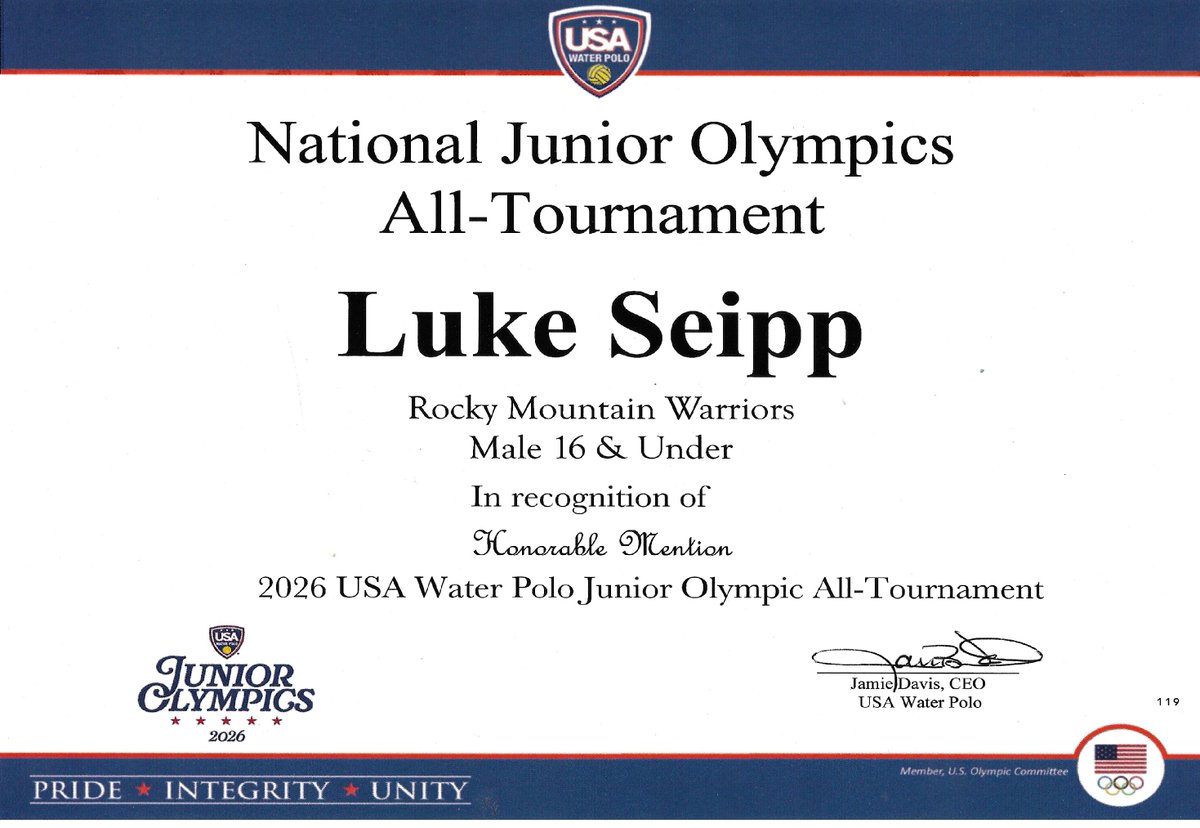 LukeSeipp's tweet photo. Proud to be named Honorable Mention All American and honored to have represented Rocky Mountain Zone at the Olympic Development Program. https://t.co/ozAUmqmakH
