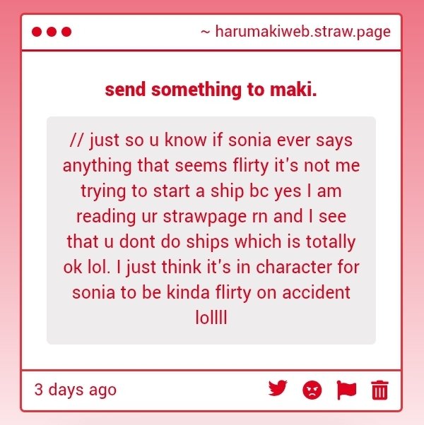 harumakiweb's tweet photo. // It's okay!! I don't mind hehee (and it's totally on character LOL she's just like that https://t.co/CjQBYTJwWY