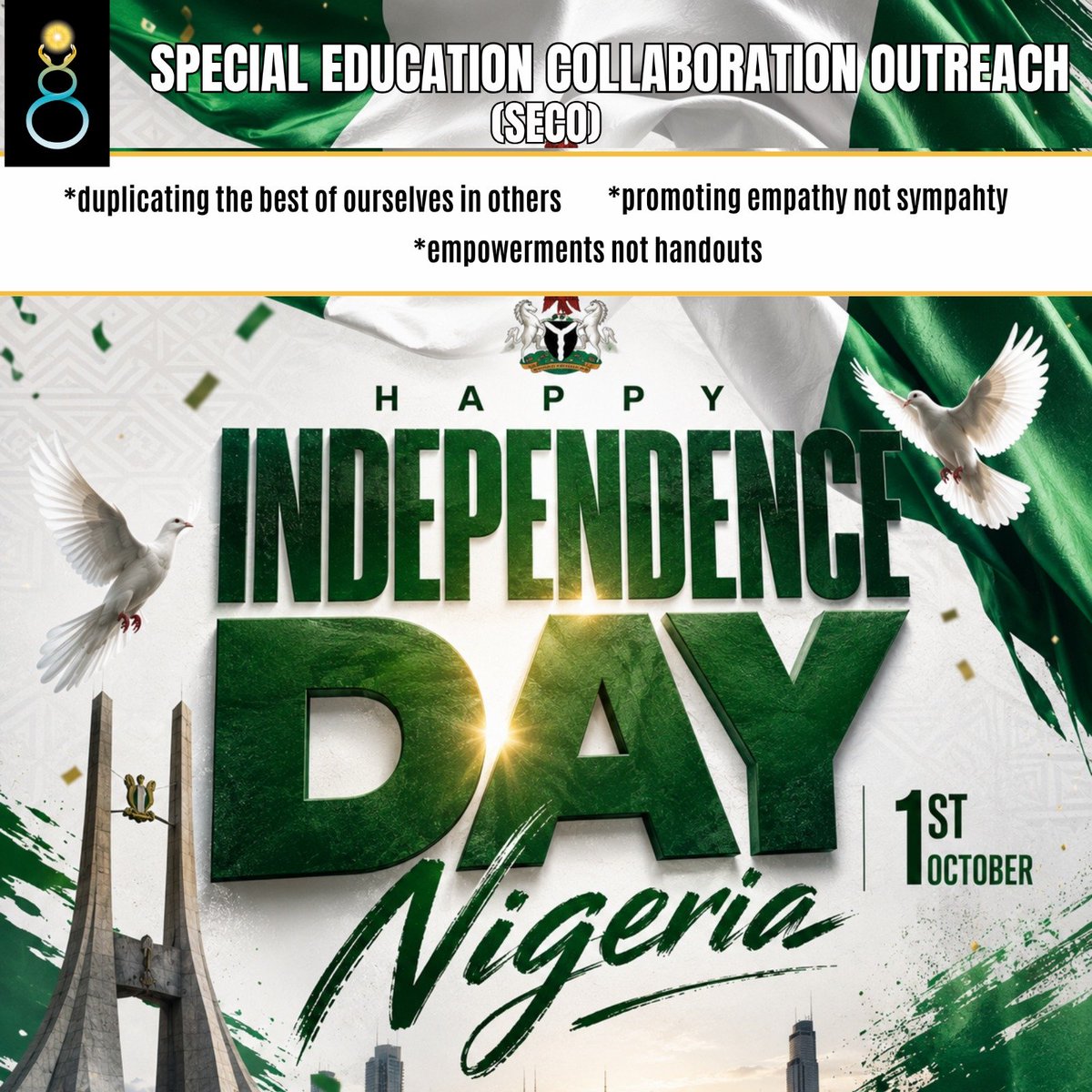 SECOSPED's tweet photo. Its Nigeria's birthday y'all! https://t.co/zRTwk4LHZ5