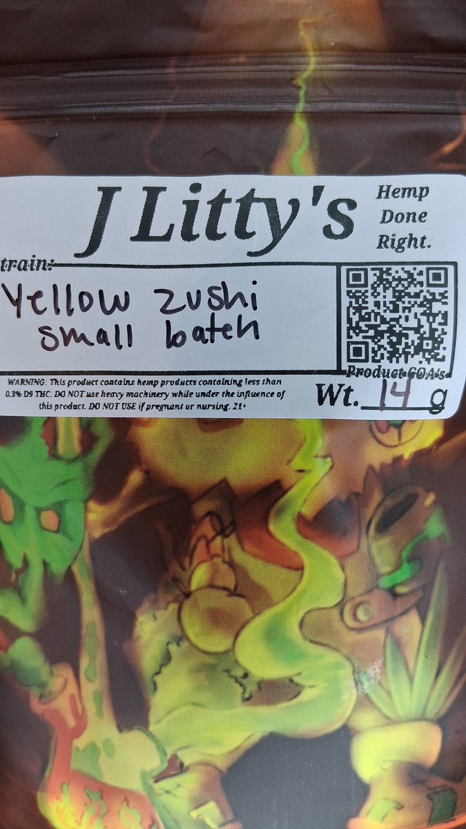 DaN4_ThE2_MaN_0's tweet photo. Yellow Zushi
Indica Leaning Hybrid
Smell in the bag is Strong & LOUD. Lemon Zest, Pine and Sweetness. Ground up increases the Pungent Lemon/Pine almost a Mint Smell. Taste Smooth & Amazing! Like Sweet Citrus & Pine with a lingering Peppery Creamy  taste.  🔥10/10🔥 Would buy again!!!
Im a big fan of Citrus & Pine. I knew i would like it as soon as i smelled it! Pictures dont do it justice.
🔥💯🤟🤙
Happy 💚 420💚
@JLittys @lala420tokes2