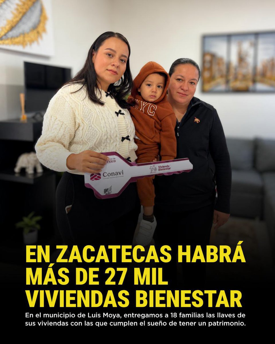 SEDATU_mx's tweet photo. La justicia social y el derecho a la vivienda es una realidad en Zacatecas 🏡🏘️🏡

Con el programa de #ViviendaBienestar las familias que más lo necesitan ya cumplen su sueño de tener un patrimonio propio. https://t.co/rq9Ocpwe1u