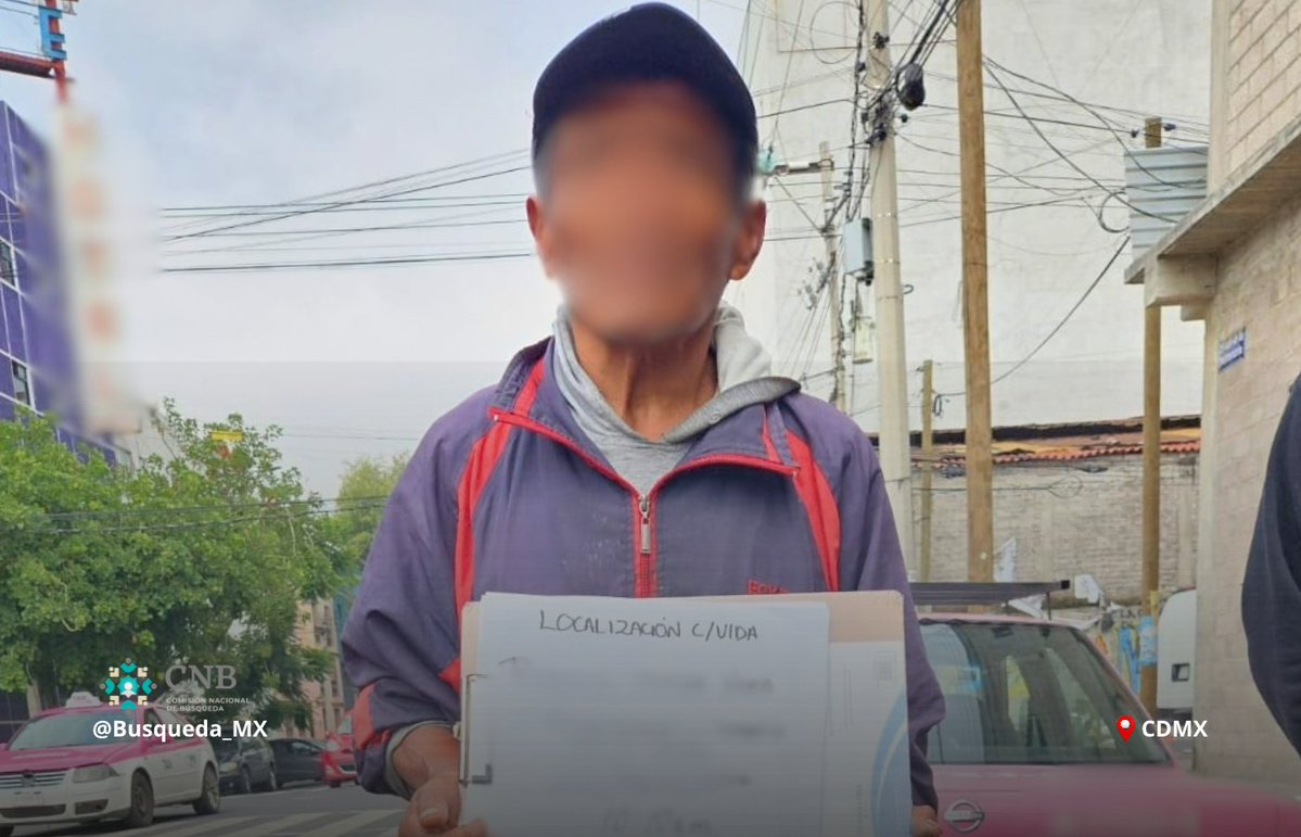 Busqueda_MX's tweet photo. ⚠️ #LocalizaciónEnVida | #CDMX | #Nacional

La Comisión Nacional de @Busqueda_MX realizó la localización con vida de una persona reportada como desaparecida, derivado de las labores permanentes de búsqueda en territorio.

Como parte de la colaboración entre @Secihti_Mx y la Comisión Nacional de Búsqueda de Personas, además de @SEBIEN_cdmx, en el proyecto “Estrategia de investigación territorial de #búsqueda de personas con reporte de desaparición”(EDITA).

Para el @GobiernoMX es prioridad fortalecer tanto las búsquedas en vida mediante el trabajo en territorio, la coordinación institucional y la atención cercana a las familias de las personas desaparecidas.

#BúsquedaNacional 
#HastaEncontrarles