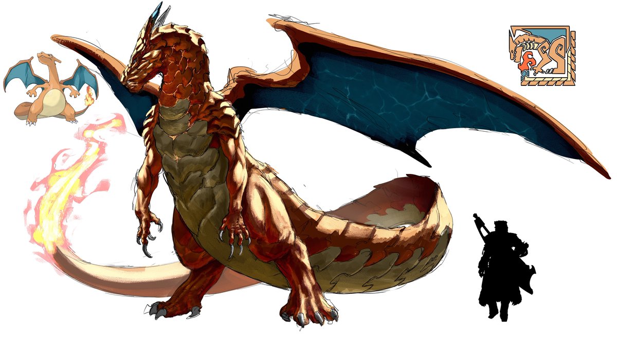 KIN_MACHINA's tweet photo. I did a bunch of pokemon designs for a monster hunter like game, do yall fuck with that? https://t.co/0hkkkNAvzE