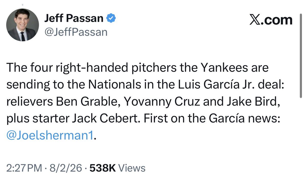 YankeeReport_'s tweet photo. One of Cashman’s best moves in recent years https://t.co/PxXW4uSu72