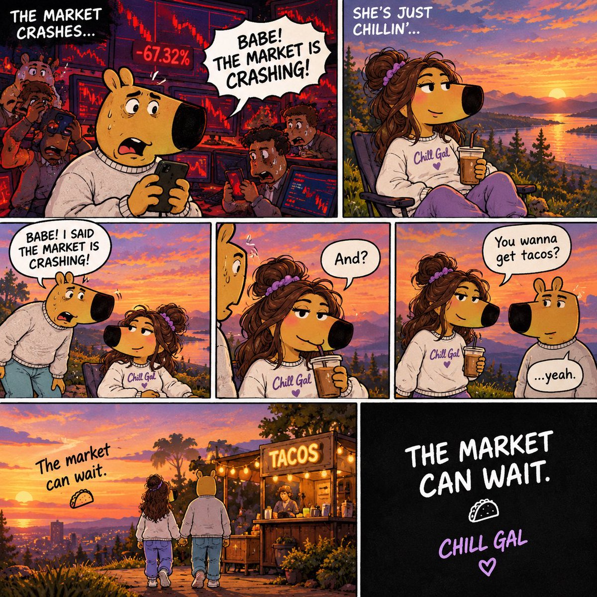 HeadyyyyM's tweet photo. The Market can wait 

@OnlyChillGal 
@ChillguyERC20 https://t.co/KaoM88vIGs