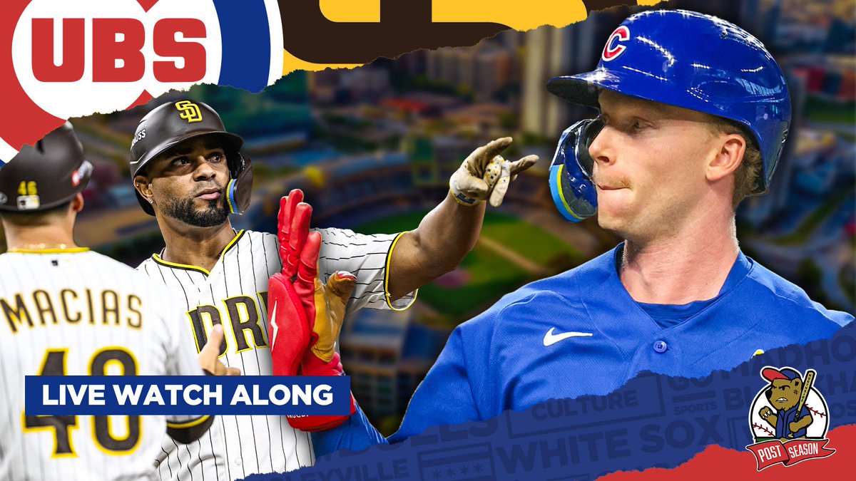 CHGO_Cubs's tweet photo. LIVE AT 9PM CT‼️

Playoff WEDNESDAY WATCHALONG in the Sunnyside Lounge😎

Watch Every Pitch with @LukeStuckmeyer + @JoeySportsGuy + @LiveWithRoman + @TonyAndracki23 

Presented by @Toyota 

📺: https://t.co/dNTOpX12f0 https://t.co/VNoNI0lOJC