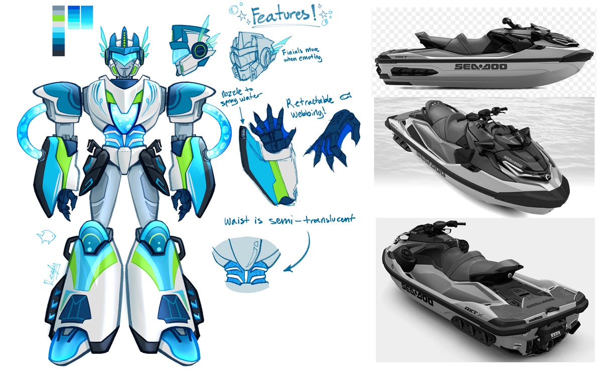 LeefyBerryBread's tweet photo. OC MAXXING TOO TODAY, Everyone say hi to Hydroplane!!! He’s serving as my tfsona now,, my sweet chill fishboy. Yes, he was inspired by the frutiger aero aesthetic 
{ #tfoc #transformersoc } 🫧 🐠🫧 https://t.co/Bz92E7nzve
