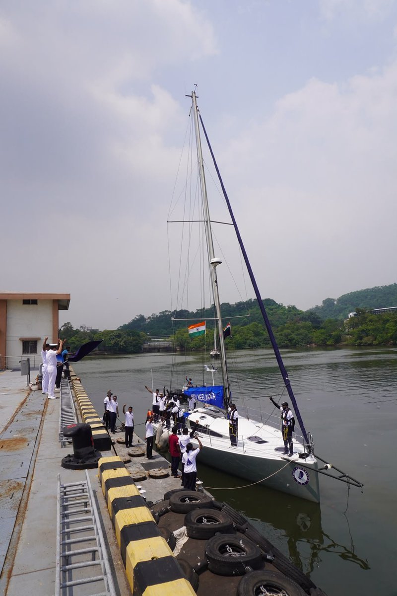 AN_Command's tweet photo. A new chapter of sailing and adventure begins!
As part of the Silver Jubilee Celebrations of ANC, INSV Neelkanth of ENC has set sail from Visakhapatnam to Sri Vijaya Puram.

The sailboat carries the spirit of adventure, seamanship and determination across the seas.

Jointly sailed by ENC and ANC personnel, including two women Agniveers, this voyage reflects the courage, teamwork and evolving spirit of the Indian Armed Forces.

Fair winds and following seas!

#INSVNeelkanth #IndianNavy #ANC #ENC #SilverJubilee #WomenInUniform #Sailing #Adventure