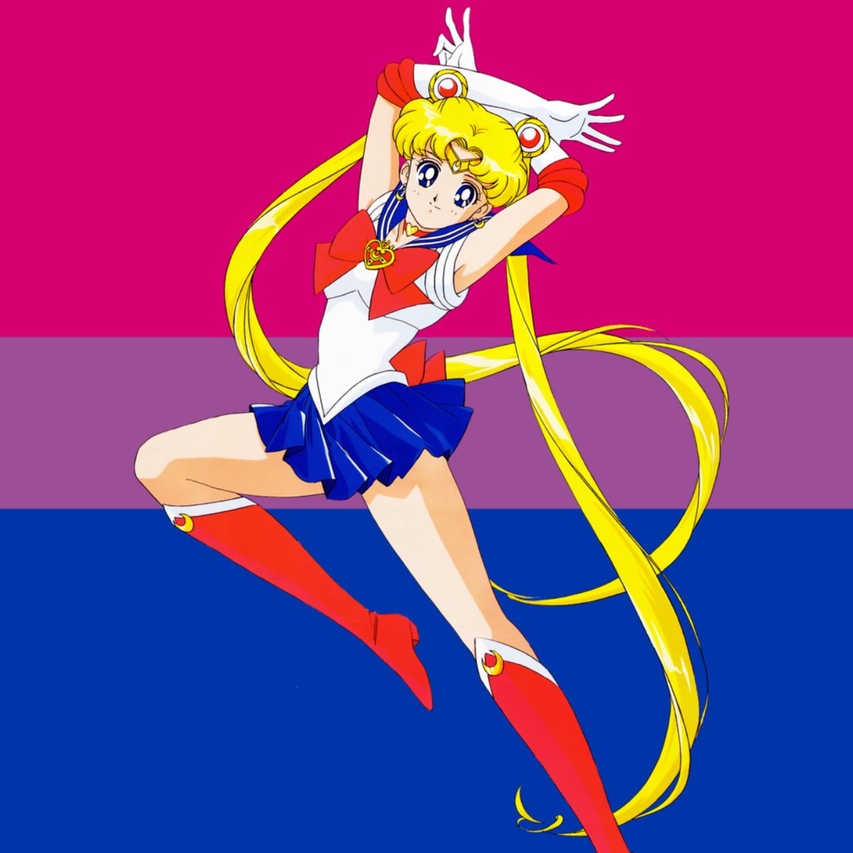 NewlyDev's tweet photo. Today's canon bisexual character is Usagi Tsukino/Sailor Moon from Sailor Moon!! ☽☾ https://t.co/5ELcYX11Gb