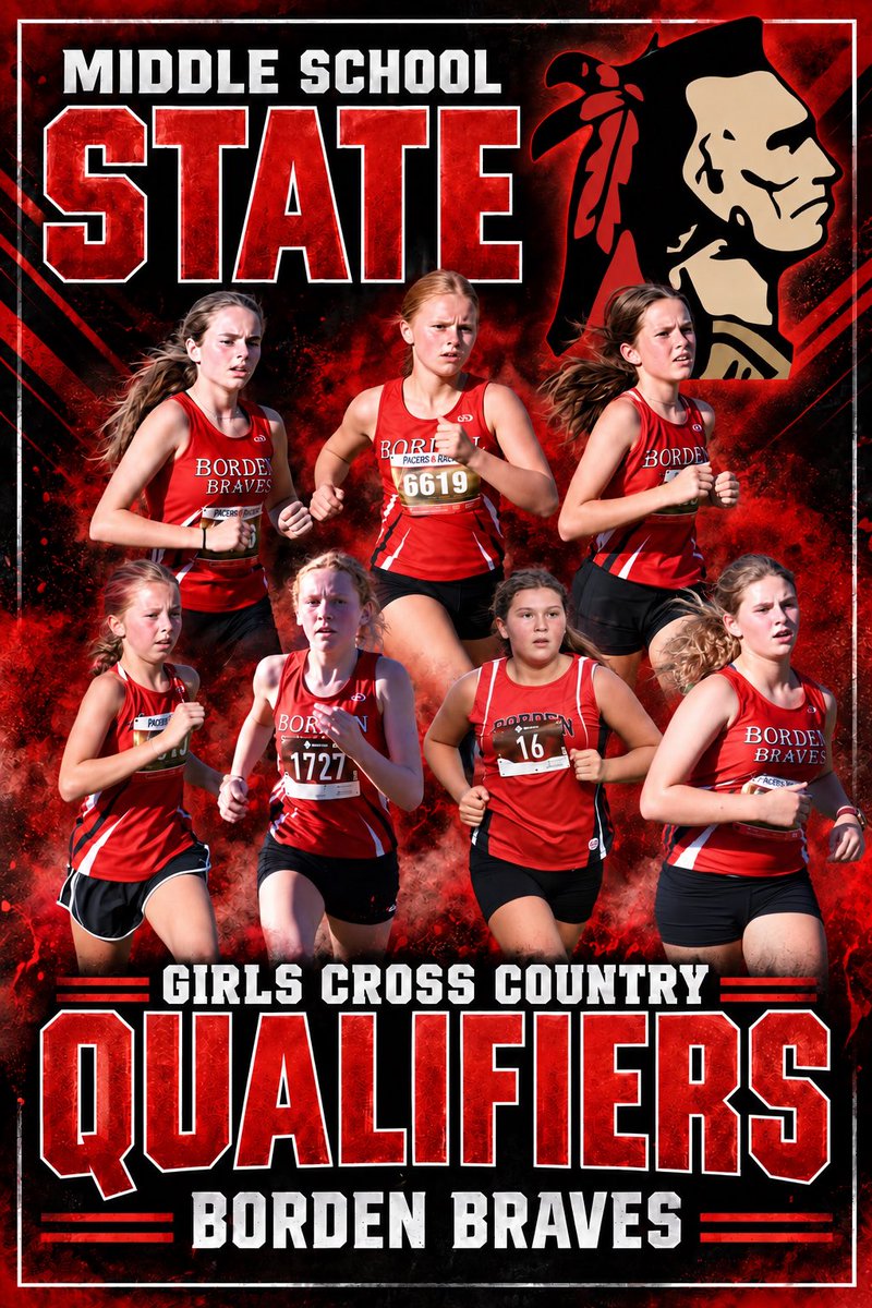 GeltmakerLiz's tweet photo. Good luck to our Middle School State Qualifiers! They will compete this Saturday in Terre Haute at 12:30. Go Braves!! @bordenathletics @newstribscores @NathenMags https://t.co/8hwgIWkbUt