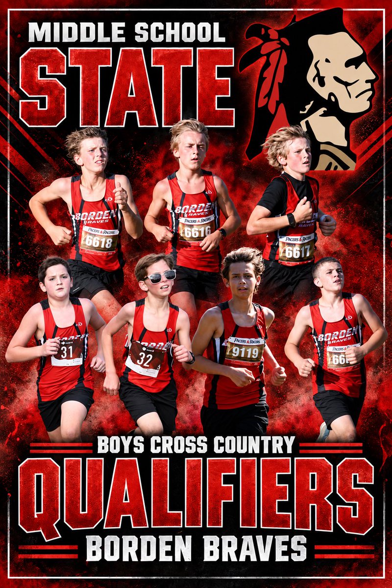 GeltmakerLiz's tweet photo. Good luck to our Middle School State Qualifiers! They will compete this Saturday in Terre Haute at 12:30. Go Braves!! @bordenathletics @newstribscores @NathenMags https://t.co/8hwgIWkbUt