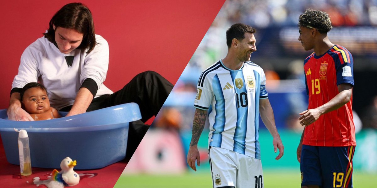 ReshadRahman's tweet photo. 🚨🌟 BREAKING: Adidas is planning to reunite Lamine Yamal &amp; Messi next year as part of an initiative which could be a historic passing of the torch. The youngster would be the primary global football ambassador once Messi steps away from the pitch. @Footy_Headlines #FCB 👀✨ https://t.co/n4rhveDSOo